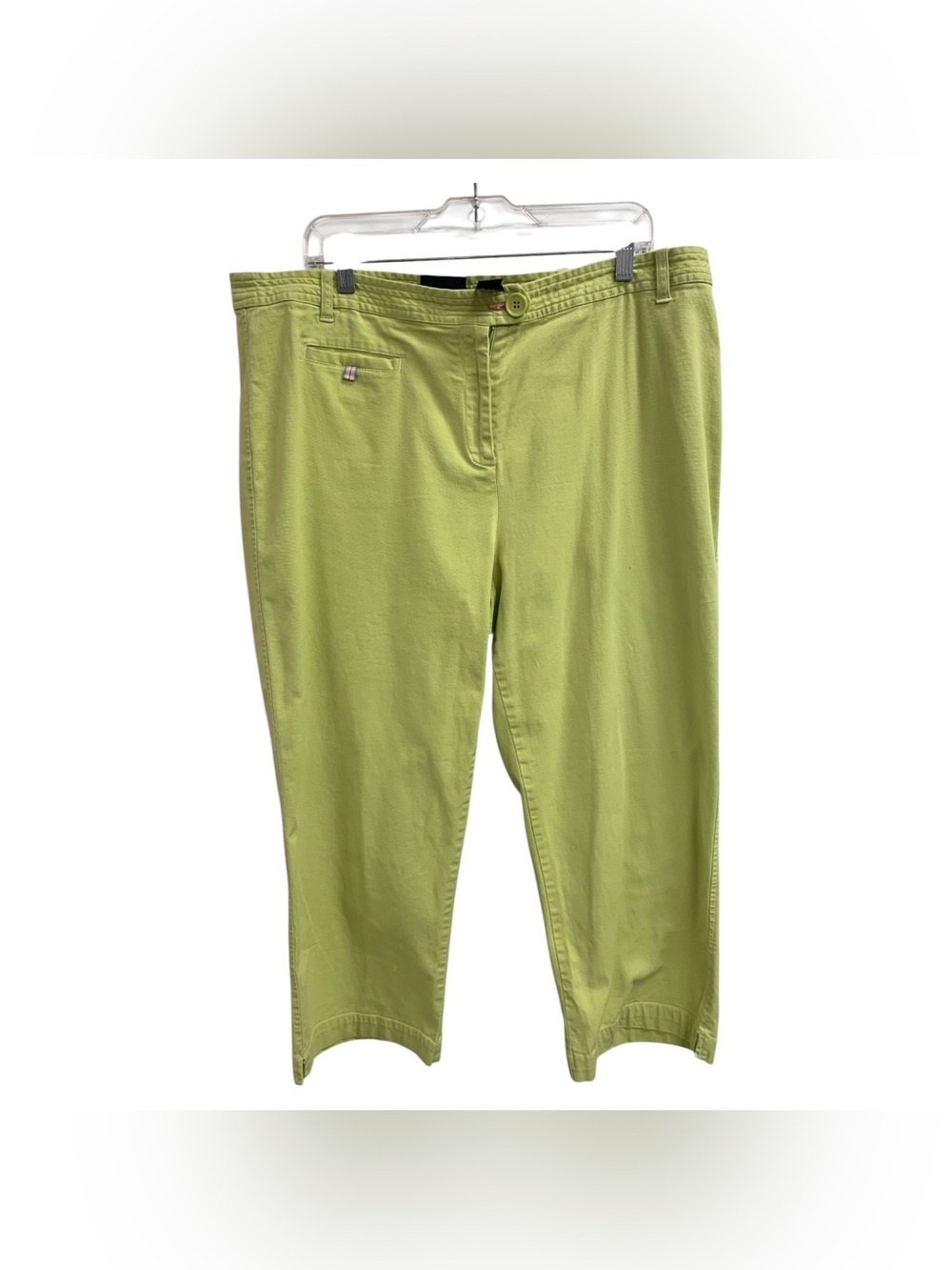 Crazy Horse Citrus Green Cropped Chino Pants Size Xl